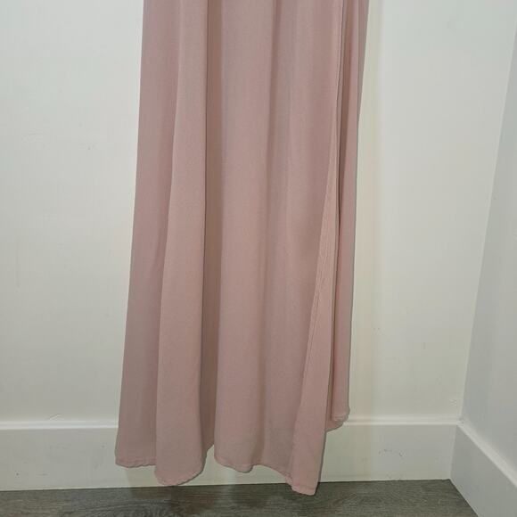 REFORMATION Winslow Wrap Maxi Dress Champagne Blush Tie Back Flowy Sz XL - Picture 11 of 13